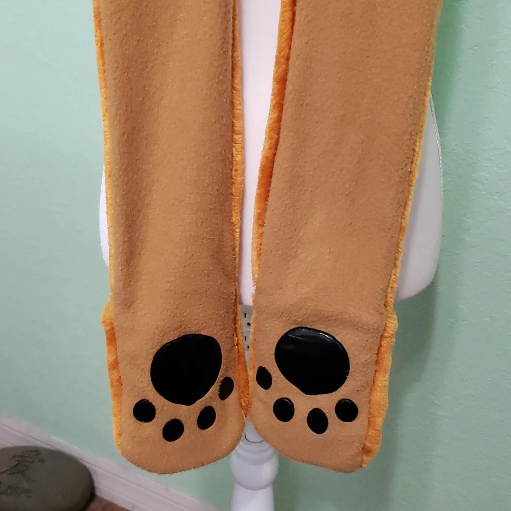 FOX head, ears, hands warm beanie